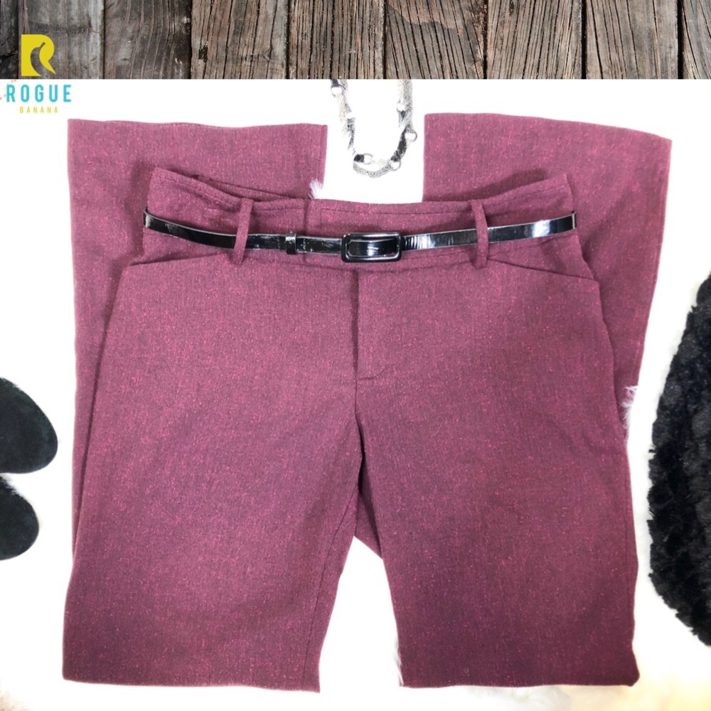 🥀Burgundy Maroon Tweed Dress Pant🥀 - Picture 6 of 8